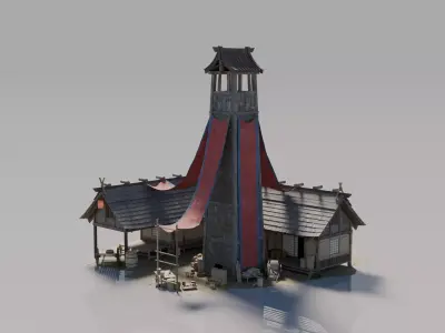 Traditional Japanese House 7 3D model