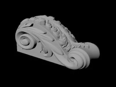 pilaster ornately carved piece of furniture 3D model buy