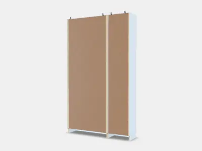 BILLY - OXBERG Bookcase with glass-doors Low-poly 3D model