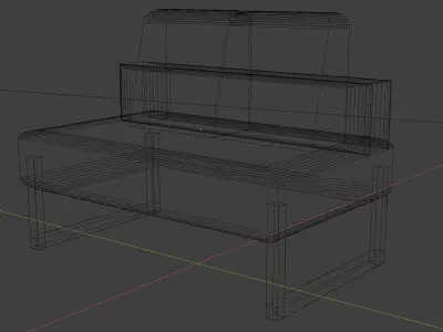 Simple sofa  Free 3D model
