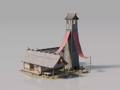Traditional Japanese House 7 3D model