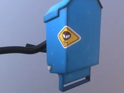 Stylized Electric Panel 3D model