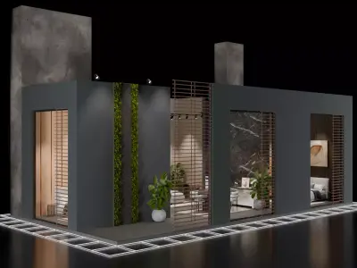 Exhibition Stand 3D model 6