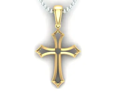 Light Gold Cross New Design  CP 42 3D print model
