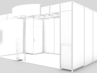 exhibition stand design 3D model