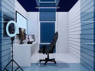 E-sports room interior 3D model