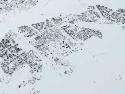 Kiev Streets and Buildings 3D model