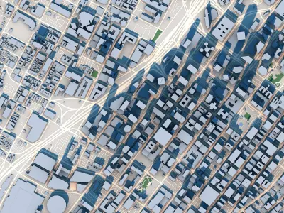 Wilshire Grand Center US Bank Tower Los Angeles USA 3D model