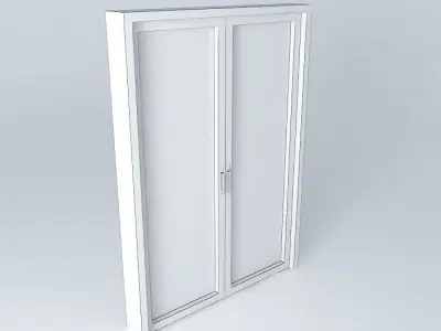 Glass door 1 50 Free 3D model
