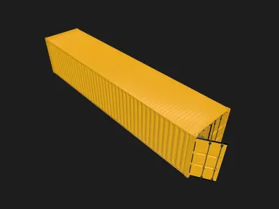 Dry Van 40 Container 3D Model 3D model