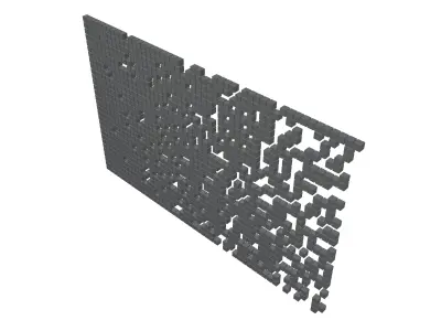 Pixel Composition Background v1 001 Low-poly 3D model