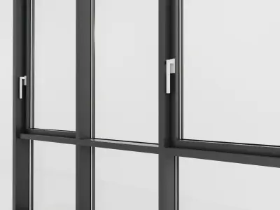 Panoramic glazing Stained glass 67 Low-poly 3D model