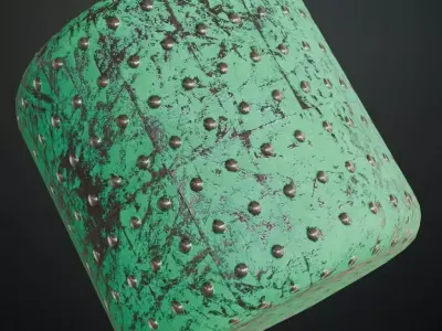 Scratched Var Metal Panel PBR Seamless Texture