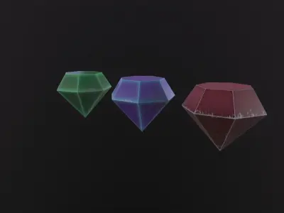 Crystal 3D Model Low-poly 3D model