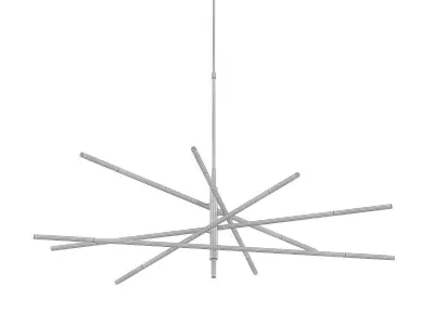 Rousseau modern pendant light in brass 3D model