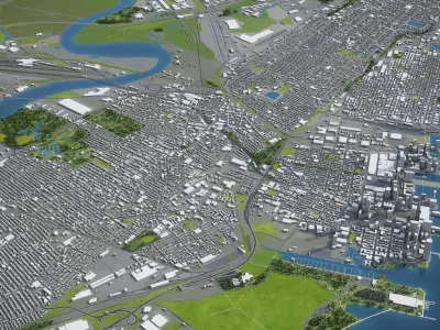 Newark Low-poly 3D model