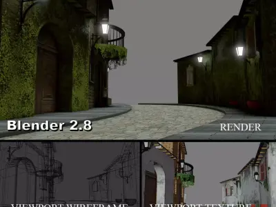 MEDIAVAL  ARCHITECTURE Low-poly 3D model