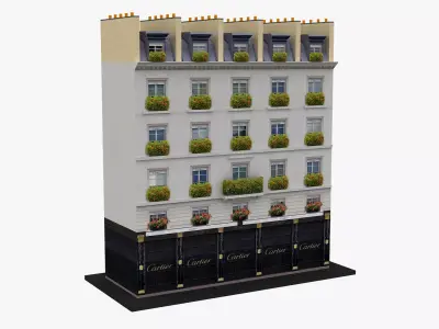 Typical Parisian Apartment 3d Building 07 3D model