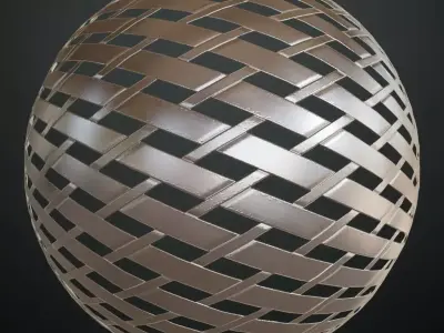 Pattern Metal Weave Transparent PBR Seamless Texture