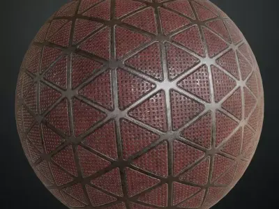 Sci-Fi Hexagonal Metal Mesh Floor PBR Seamless Texture