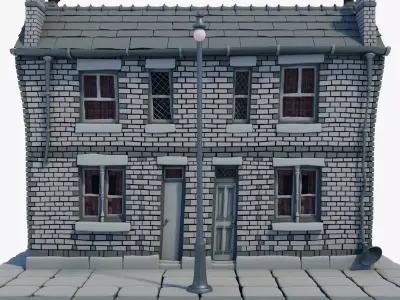 Yorkshire Tenement Cartoon  Style 3D model