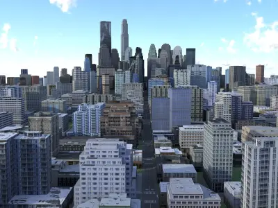 City 52 Low-poly 3D model