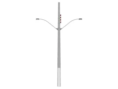 Concrete Lamp Post - Light Pole - Light Post - Street Light 54 3D model