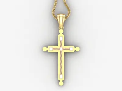 Cross Light Gold 4CP096 3DM STL 3D model