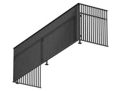 Metal fencing metal fence fencing for balcony 3D model
