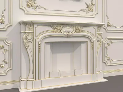 Wall Molding in Classic French style 43 3D model