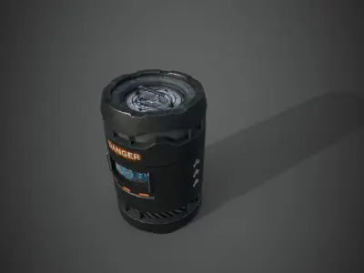 Barrel Sci-Fi  Low-poly 3D model