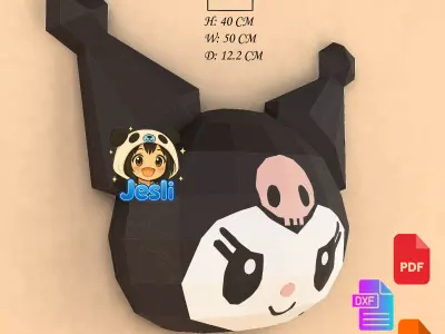 Demony Head Wall 3D print model