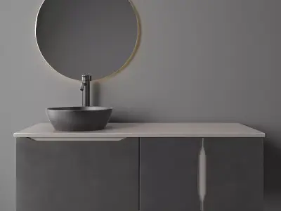 bathroom furniture set 42 3D model