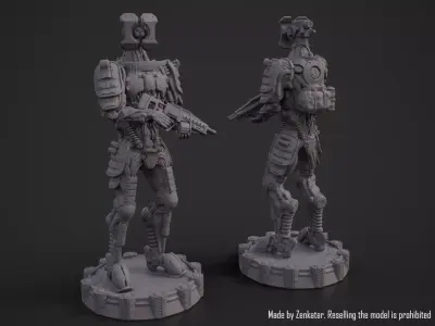 Heavily armored robot for printing 3D print model 3D print model
