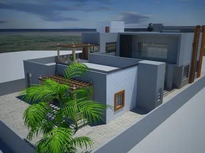 Contemporary Villa Design Project A90 DWG SketchUp 3D model