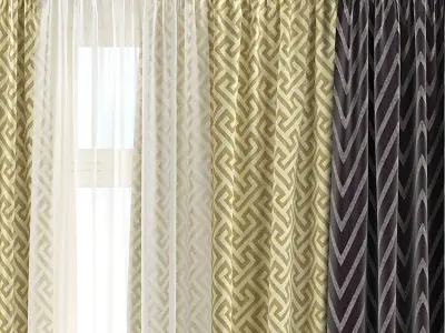 Curtain Set 195C 3D model