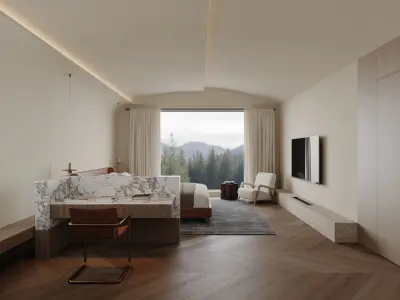 Bedroom interior scenes 3D model 39