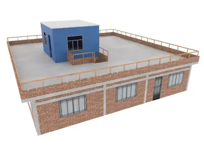 Casa de los Gonzales Al fondo hay sitio AFHS 3D Low-poly 3D model