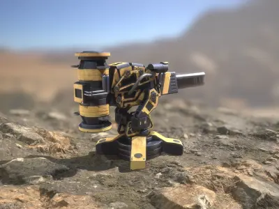 Gameready sentries collection Low-poly 3D model