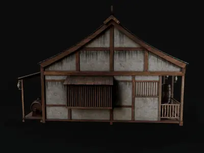 Japanese Realistic Building 3D model