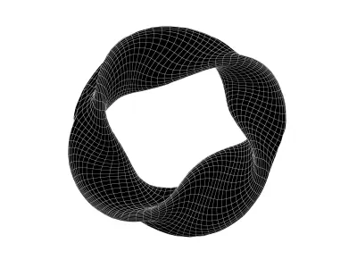 Abstract Ring Shape V1 001 Low-poly 3D model