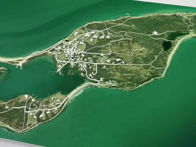 Cuttyhunk Island Massachusetts USA 3D model