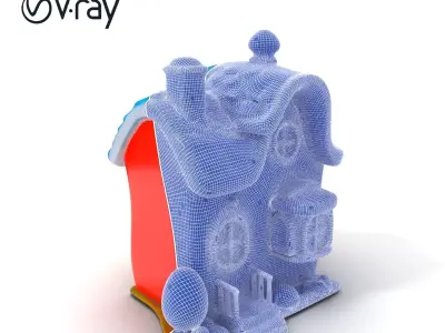 Colorful Cartoon House Model Pack Low-poly 3D model