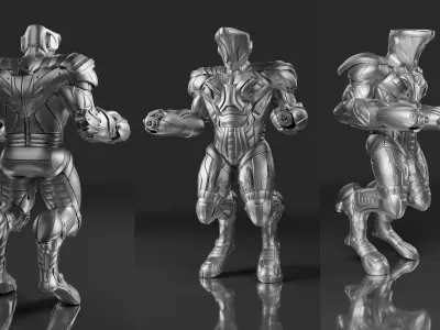 Soldier Robot Character  3D model