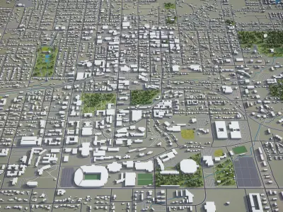 Fayetteville  Low-poly 3D model