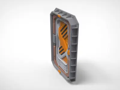 sci fi door 6 3D model