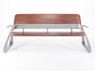 Mrf Artform Rest Seat street bench Low-poly 3D model
