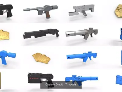 Custom Dredd 3D Model Pack