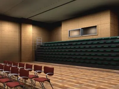 theater retractable seats 3D model