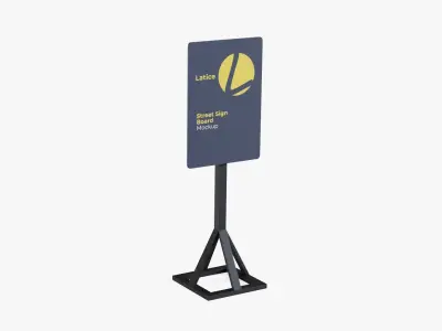 Advertising Stand Low-poly 3D model